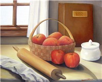 apple paintings, apple pie, pictures for kitchens, pictures of NH, still life paintings